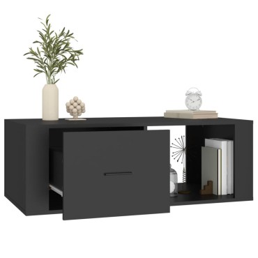 vidaXL Τραπεζάκι Σαλονιού Μαύρο 100x50,5x35cm Επεξεργασμένο Ξύλο 1 τεμ.