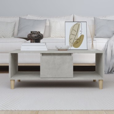 vidaXL Τραπεζάκι Σαλονιού Γκρι Σκυρ. 90x50x36,5cm Επεξεργ. Ξύλο 1 τεμ.