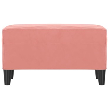 vidaXL Πάγκος Ροζ 70x35x41cm Βελούδινος 1 τεμ.