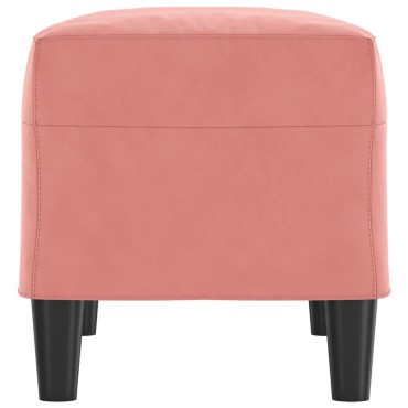 vidaXL Πάγκος Ροζ 70x35x41cm Βελούδινος 1 τεμ.