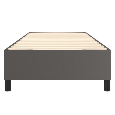 vidaXL Πλαίσιο Κρεβατιού Boxspring Γκρι 90x200cm Συνθετικό Δέρμα 1 τεμ. - Μονό