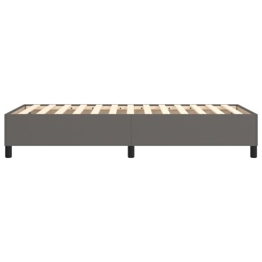 vidaXL Πλαίσιο Κρεβατιού Boxspring Γκρι 90x200cm Συνθετικό Δέρμα 1 τεμ. - Μονό