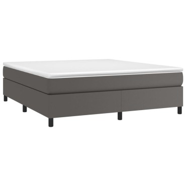 vidaXL Πλαίσιο Κρεβατιού Γκρι 180x200 εκ. από Συνθετικό Δέρμα