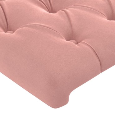 vidaXL Κεφαλάρι με Πτερύγια Ροζ 147x16x118/128cm Βελούδινο 1 τεμ.