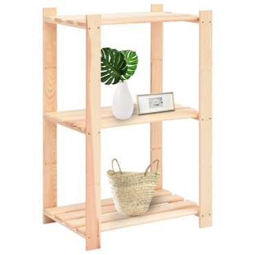 vidaXL Ραφιέρες 3 Επιπέδων 10 τεμ 150 κ. 60x38x90 εκ Μασίφ Ξύλο Πεύκου