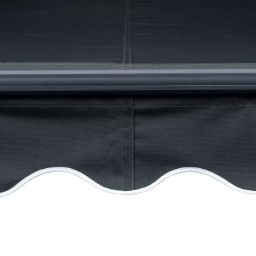 vidaXL Τέντα Συρόμενη Χειροκίνητη με LED Ανθρακί 300 x 250 εκ.
