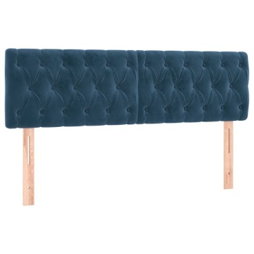 vidaXL Κρεβάτι Boxspring με Στρώμα Σκούρο Μπλε 160x200 εκ. Βελούδινο