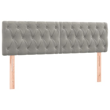 vidaXL Κρεβάτι Boxspring με Στρώμα&LED Αν. Γκρι 140x190 εκ. Βελούδινο