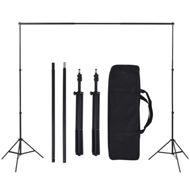 vidaXL Κιτ Στούντιο Φωτογράφισης με Φόντο και Softbox