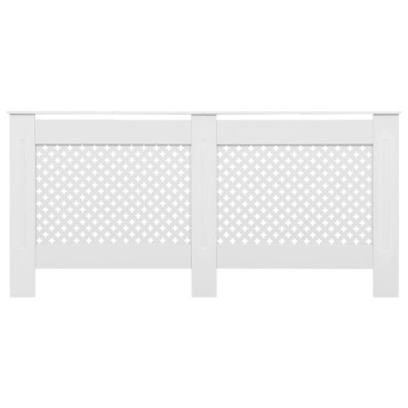 vidaXL Καλύμματα Καλοριφέρ 2 τεμ. Λευκά 172 x 19 x 81,5 εκ. από MDF