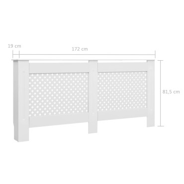 vidaXL Καλύμματα Καλοριφέρ 2 τεμ. Λευκά 172 x 19 x 81,5 εκ. από MDF
