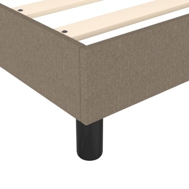 vidaXL Κρεβάτι Boxspring με Στρώμα Taupe 90x190 εκ.Υφασμάτινο