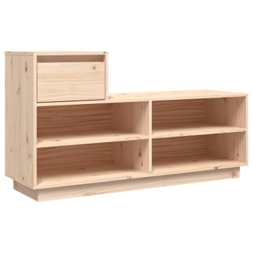 vidaXL Παπουτσοθήκη 110x34 x61cm από Μασίφ Ξύλο Πεύκου