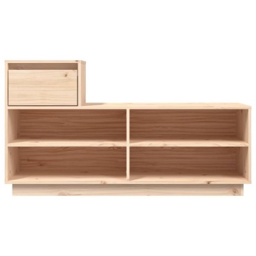 vidaXL Παπουτσοθήκη 110x34 x61cm από Μασίφ Ξύλο Πεύκου