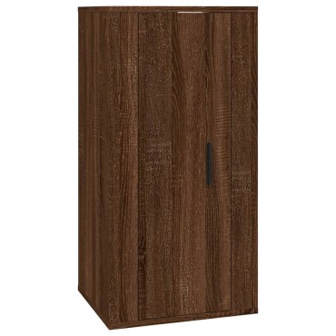 vidaXL Έπιπλο Τηλεόρασης Επιτοίχιο Καφέ Δρυς 40x34,5x80cm