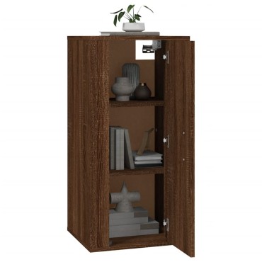 vidaXL Έπιπλο Τηλεόρασης Επιτοίχιο Καφέ Δρυς 40x34,5x80cm