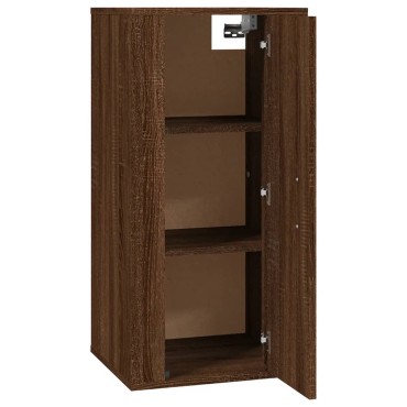 vidaXL Έπιπλο Τηλεόρασης Επιτοίχιο Καφέ Δρυς 40x34,5x80cm