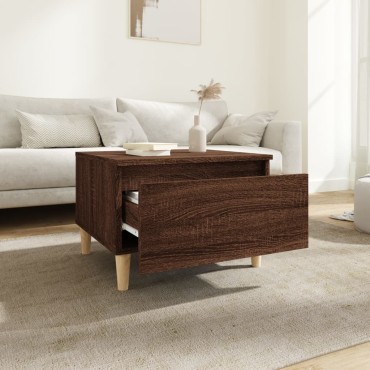 vidaXL Τραπέζι Βοηθητικό Καφέ Δρυς 50x46x35cm Επεξεργασμένο Ξύλο 1 τεμ.