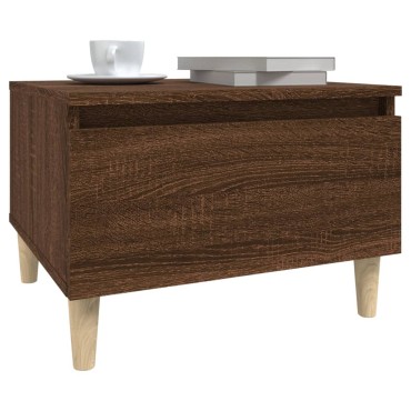 vidaXL Τραπέζι Βοηθητικό Καφέ Δρυς 50x46x35cm Επεξεργασμένο Ξύλο 1 τεμ.