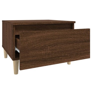 vidaXL Τραπέζι Βοηθητικό Καφέ Δρυς 50x46x35cm Επεξεργασμένο Ξύλο 1 τεμ.