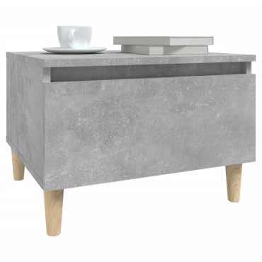 vidaXL Τραπέζι Βοηθητικό Γκρι Σκυροδ. 50x46x35cm Επεξεργασμένο Ξύλο 1 τεμ.