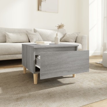 vidaXL Τραπέζι Βοηθητικό Γκρι Sonoma 50x46x35cm Επεξεργασμένο Ξύλο 1 τεμ.