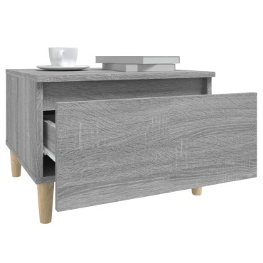 vidaXL Τραπεζάκια Σαλονιού 2 τεμ. Γκρι Sonoma 50x46x35cm Επεξ. Ξύλο
