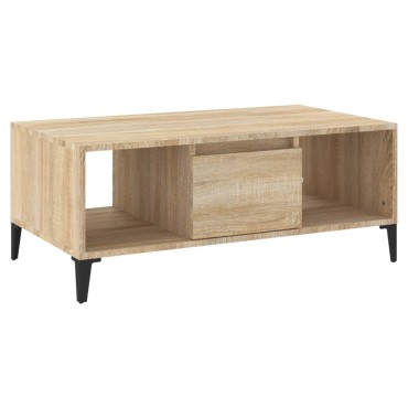 vidaXL Τραπεζάκι Σαλονιού Sonoma Δρυς 90x50x36,5cm Επεξεργασμ. Ξύλο 1 τεμ.