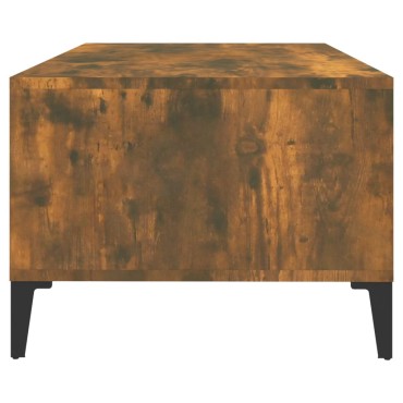 vidaXL Τραπεζάκι Σαλονιού Καπνιστή Δρυς 90x50x36,5cm Επεξεργ. Ξύλο 1 τεμ.