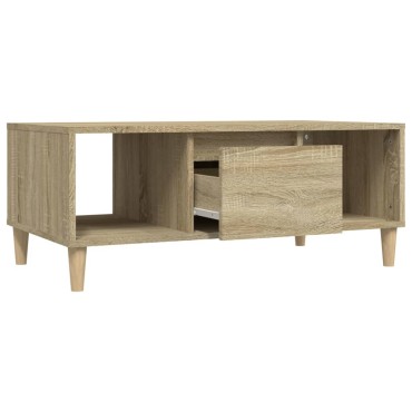 vidaXL Τραπεζάκι Σαλονιού Sonoma Δρυς 90x50x36,5cm Επεξεργασμ. Ξύλο 1 τεμ.