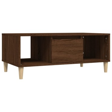 vidaXL Τραπεζάκι Σαλονιού Καφέ Δρυς 80x50x35cm Επεξεργασμ. Ξύλο 1 τεμ.