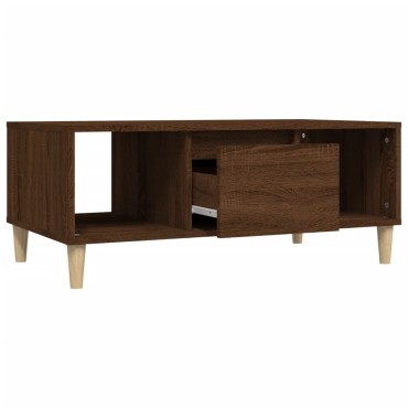 vidaXL Τραπεζάκι Σαλονιού Καφέ Δρυς 80x50x35cm Επεξεργασμ. Ξύλο 1 τεμ.