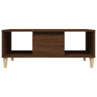 vidaXL Τραπεζάκι Σαλονιού Καφέ Δρυς 80x50x35cm Επεξεργασμ. Ξύλο 1 τεμ.