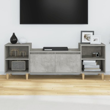 vidaXL Έπιπλο Τηλεόρασης Γκρι Σκυρ. 160x35x55cm Επεξ. Ξύλο