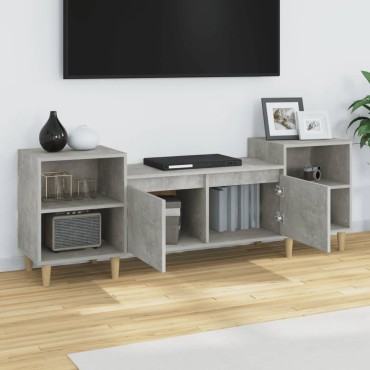 vidaXL Έπιπλο Τηλεόρασης Γκρι Σκυρ. 160x35x55cm Επεξ. Ξύλο