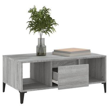 vidaXL Τραπεζάκι Σαλονιού Γκρι Sonoma 90x50x36,5cm Επεξεργασμένο Ξύλο 1 τεμ.