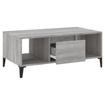 vidaXL Τραπεζάκι Σαλονιού Γκρι Sonoma 90x50x36,5cm Επεξεργασμένο Ξύλο 1 τεμ.