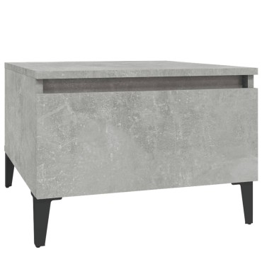 vidaXL Τραπέζι Βοηθητικό Γκρι Σκυροδ. 50x46x35cm Επεξεργασμένο Ξύλο 1 τεμ.