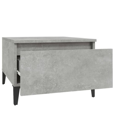 vidaXL Τραπέζι Βοηθητικό Γκρι Σκυροδ. 50x46x35cm Επεξεργασμένο Ξύλο 1 τεμ.