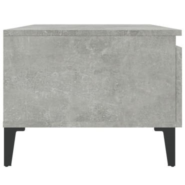 vidaXL Τραπέζι Βοηθητικό Γκρι Σκυροδ. 50x46x35cm Επεξεργασμένο Ξύλο 1 τεμ.