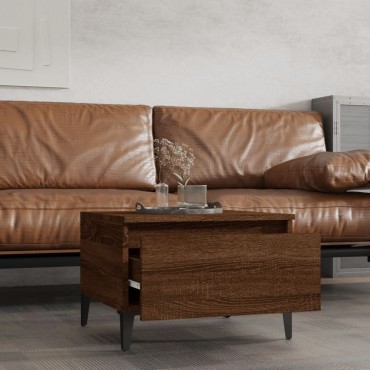 vidaXL Τραπέζι Βοηθητικό Καφέ Δρυς 50x46x35cm Επεξεργασμένο Ξύλο 1 τεμ.