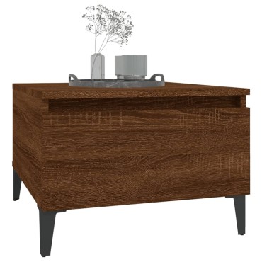 vidaXL Τραπέζι Βοηθητικό Καφέ Δρυς 50x46x35cm Επεξεργασμένο Ξύλο 1 τεμ.