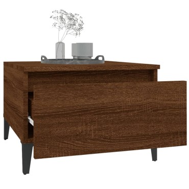 vidaXL Τραπέζι Βοηθητικό Καφέ Δρυς 50x46x35cm Επεξεργασμένο Ξύλο 1 τεμ.
