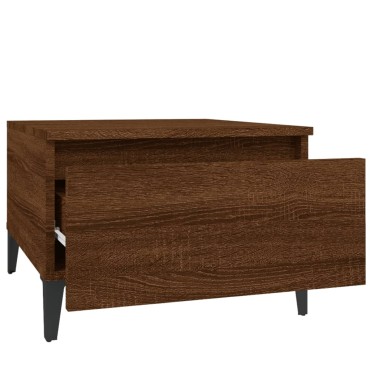 vidaXL Τραπέζι Βοηθητικό Καφέ Δρυς 50x46x35cm Επεξεργασμένο Ξύλο 1 τεμ.