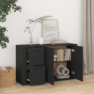 vidaXL Ντουλάπι Μαύρο 100x33x59,5cm από Επεξεργασμένο Ξύλο 1 τεμ.