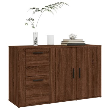 vidaXL Ντουλάπι Καφέ Δρυς 100x36x59,5cm από Επεξεργασμένο Ξύλο 1 τεμ.