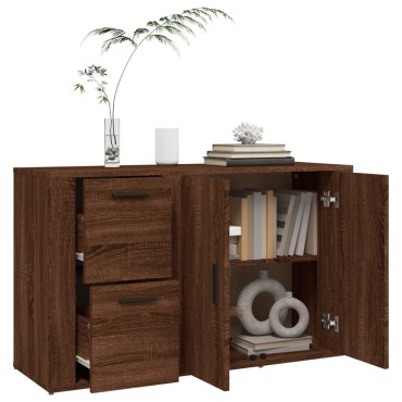 vidaXL Ντουλάπι Καφέ Δρυς 100x36x59,5cm από Επεξεργασμένο Ξύλο 1 τεμ.