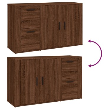 vidaXL Ντουλάπι Καφέ Δρυς 100x36x59,5cm από Επεξεργασμένο Ξύλο 1 τεμ.