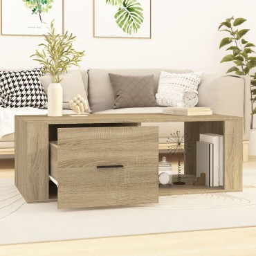 vidaXL Τραπεζάκι Σαλονιού Sonoma Δρυς 100x50,5x35cm Επεξεργασμένο Ξύλο 1 τεμ.