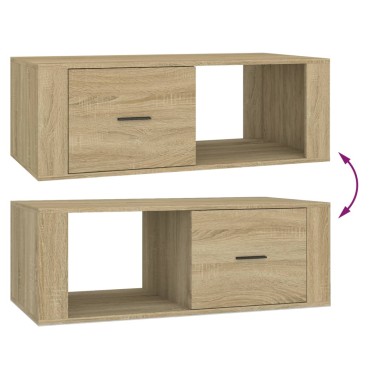 vidaXL Τραπεζάκι Σαλονιού Sonoma Δρυς 100x50,5x35cm Επεξεργασμένο Ξύλο 1 τεμ.